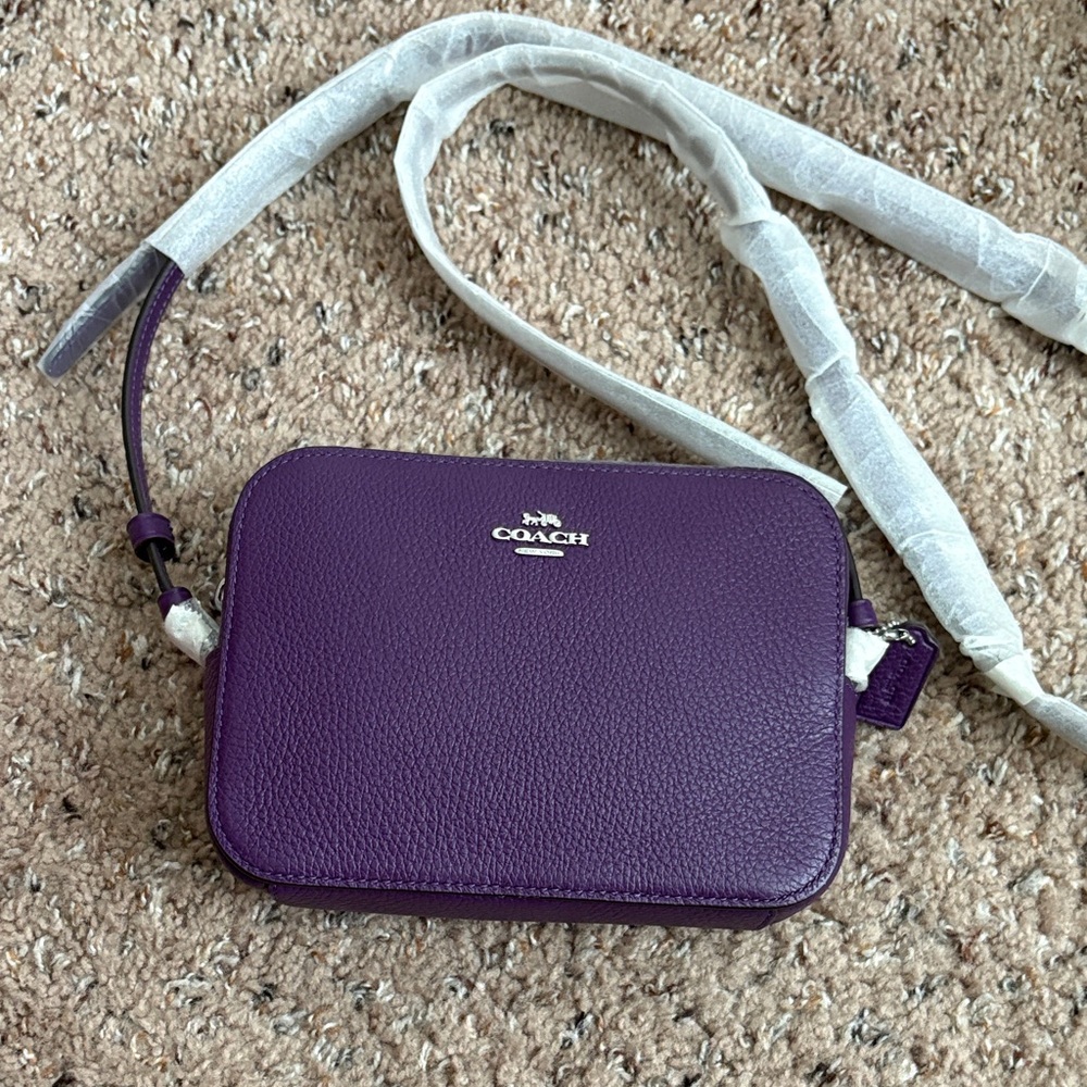 Coach Purple Leather Crossbody Bag